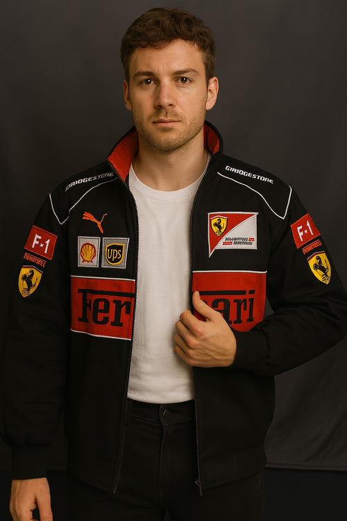 Ferrari F1 Team Racing Jacket – Black Edition (Unisex)