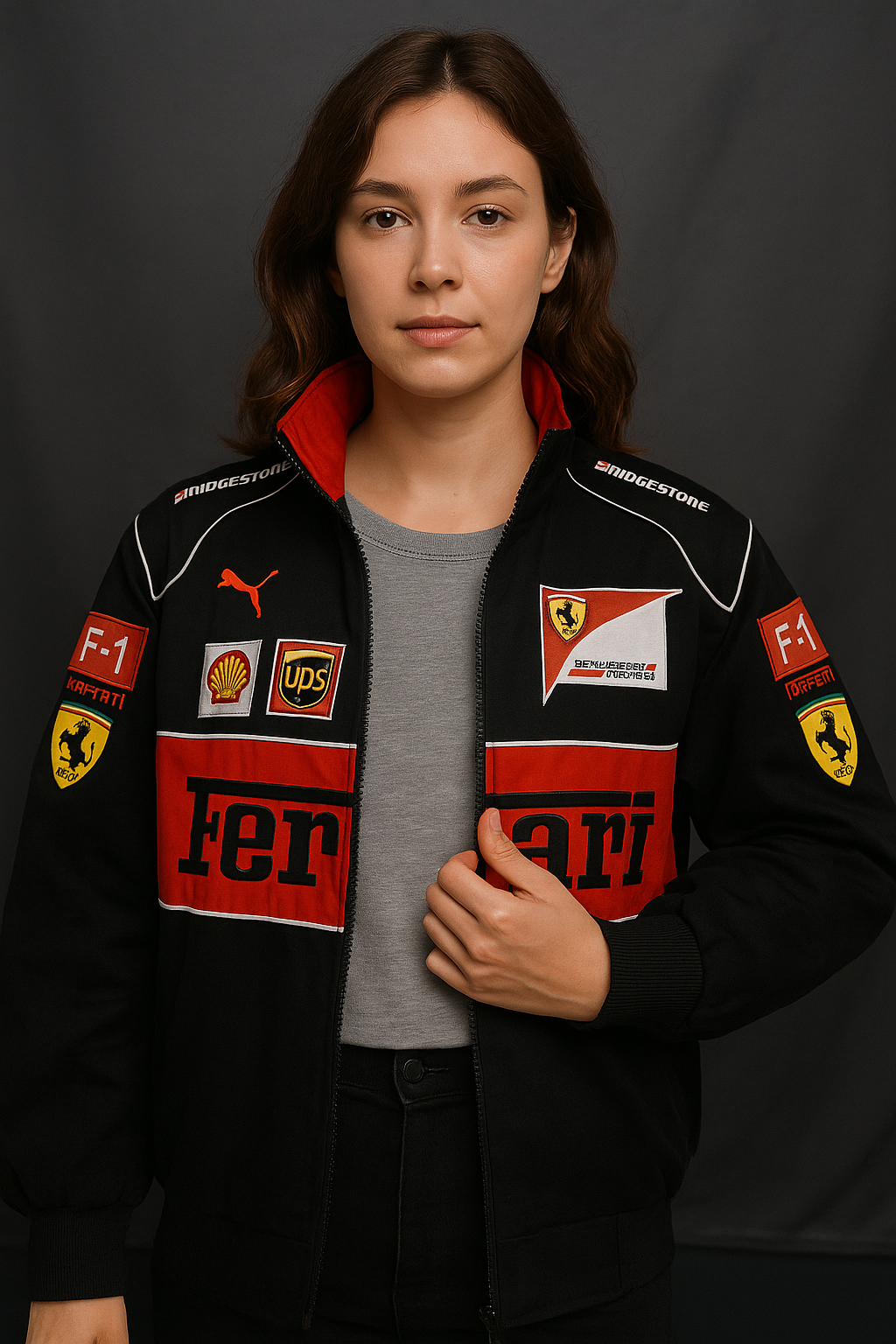 Ferrari F1 Team Racing Jacket – Black Edition (Unisex)